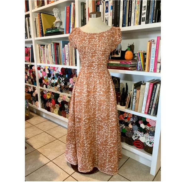 flower country style dress ULTRAVIOLET MAXI DRESS- TEA COMBO ~ FREE PEOPLE - Picture 12 of 16